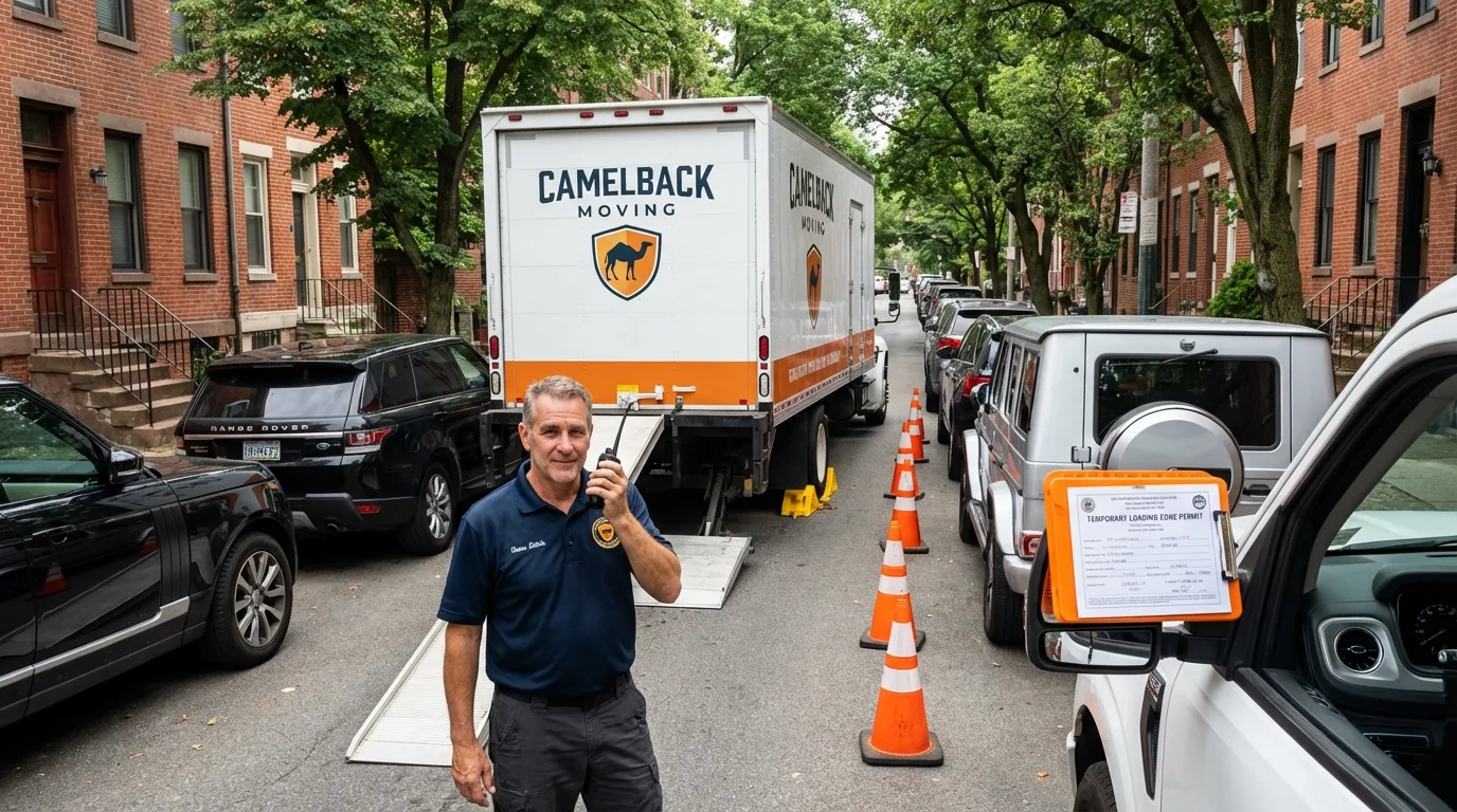 City street loading permit setup in Farmingdale, NY