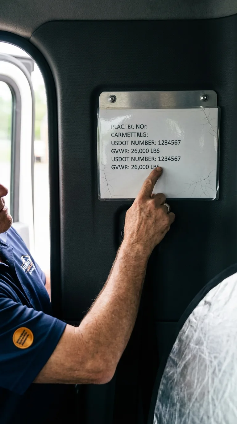 USDOT licensing placard verification in Farmingdale